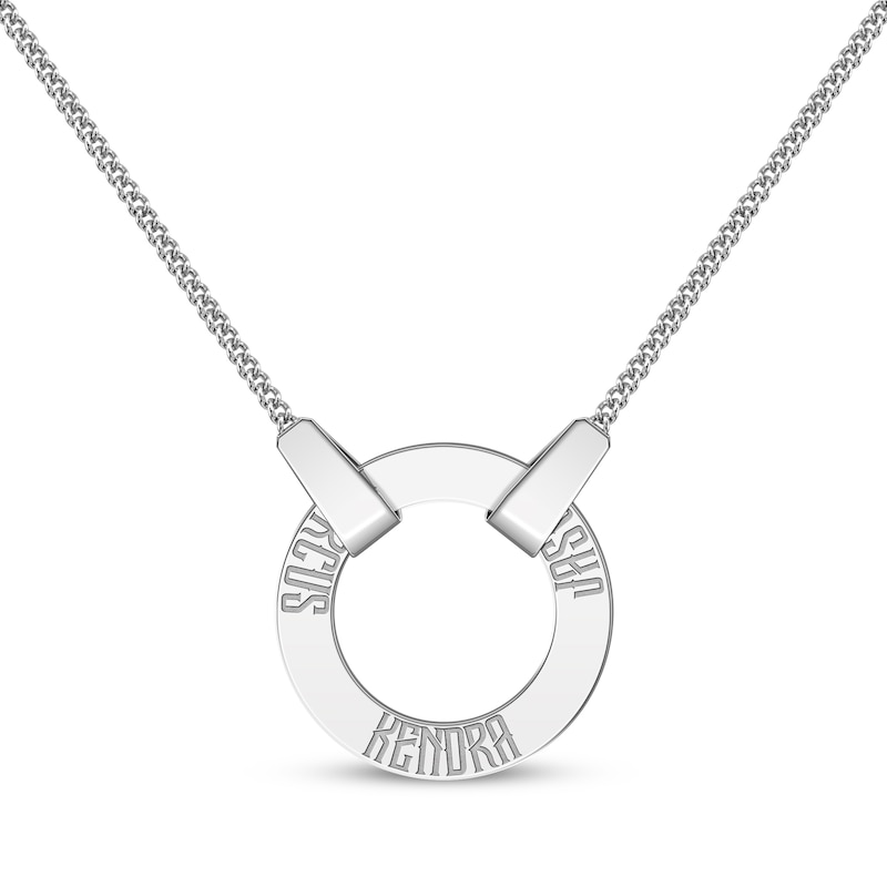 Main Image 1 of Engravable Loop Necklace Sterling Silver 22&quot;