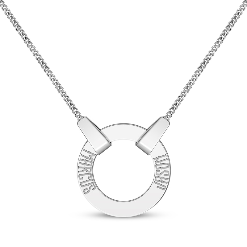 Main Image 2 of Engravable Loop Necklace Sterling Silver 22&quot;