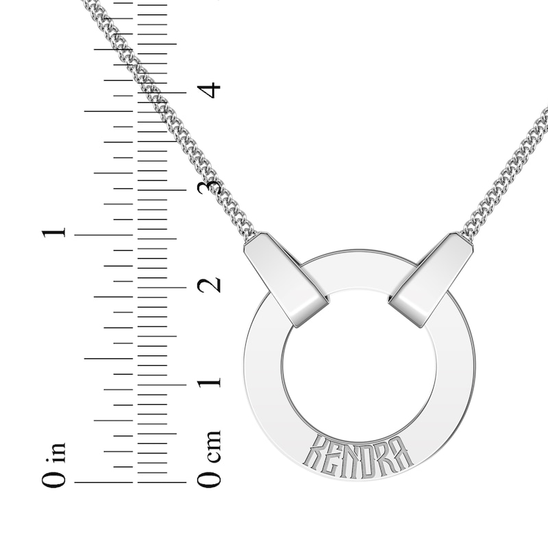 Main Image 7 of Engravable Loop Necklace Sterling Silver 22&quot;