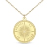 Thumbnail Image 3 of Diamond Accent Engravable Compass Necklace 10K Yellow Gold 18&quot;