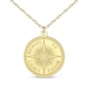 Thumbnail Image 4 of Diamond Accent Engravable Compass Necklace 10K Yellow Gold 18&quot;