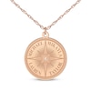 Thumbnail Image 1 of Diamond Accent Engravable Compass Necklace 14K Rose Gold 18&quot;