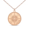 Thumbnail Image 2 of Diamond Accent Engravable Compass Necklace 14K Rose Gold 18&quot;