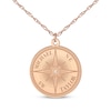 Thumbnail Image 3 of Diamond Accent Engravable Compass Necklace 14K Rose Gold 18&quot;