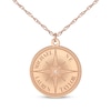 Thumbnail Image 4 of Diamond Accent Engravable Compass Necklace 14K Rose Gold 18&quot;