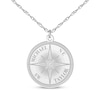 Thumbnail Image 3 of Diamond Accent Engravable Compass Necklace 14K White Gold 18&quot;