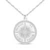 Thumbnail Image 4 of Diamond Accent Engravable Compass Necklace 14K White Gold 18&quot;