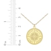 Thumbnail Image 7 of Diamond Accent Engravable Compass Necklace 14K Yellow Gold 18&quot;