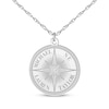 Thumbnail Image 3 of Diamond Accent Engravable Compass Necklace Sterling Silver 18"