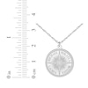 Thumbnail Image 6 of Diamond Accent Engravable Compass Necklace Sterling Silver 18"