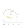 Thumbnail Image 8 of Engravable Infinity Symbol Diamond Accent Name Anklet 10K Yellow Gold 9.5&quot;