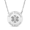 Thumbnail Image 1 of Medical Alert Notification Necklace 10K White Gold 18&quot;