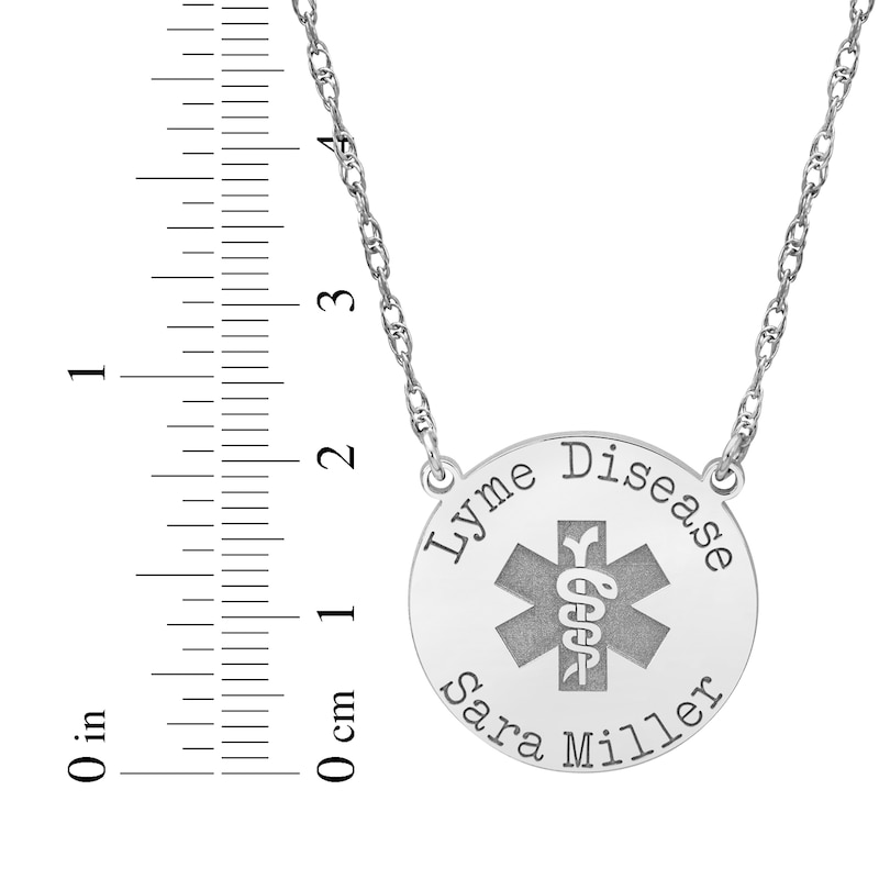 Main Image 4 of Medical Alert Notification Necklace 10K White Gold 18&quot;