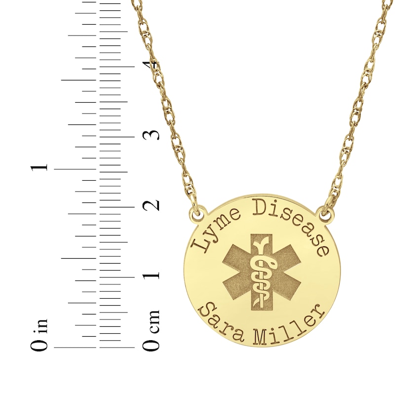 Main Image 4 of Medical Alert Notification Necklace 10K Yellow Gold 18&quot;