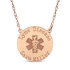 Thumbnail Image 1 of Medical Alert Notification Necklace 14K Rose Gold 18&quot;