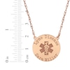 Thumbnail Image 4 of Medical Alert Notification Necklace 14K Rose Gold 18&quot;