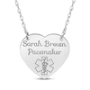 Thumbnail Image 0 of Heart-Shaped Medical Alert Notification Necklace 10K White Gold 18"