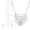 Thumbnail Image 3 of Heart-Shaped Medical Alert Notification Necklace 10K White Gold 18"
