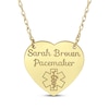Thumbnail Image 0 of Heart-Shaped Medical Alert Notification Necklace 10K Yellow Gold 18"