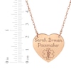 Thumbnail Image 4 of Heart-Shaped Medical Alert Notification Necklace 14K Rose Gold 18&quot;