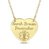 Thumbnail Image 1 of Heart-Shaped Medical Alert Notification Necklace 14K Yellow Gold 18&quot;