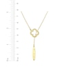 Thumbnail Image 3 of Name & Diamond Accent Clover Lariat Necklace 10K Yellow Gold 22&quot;