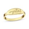 Thumbnail Image 1 of Script Name Oval Signet Ring 10K Yellow Gold