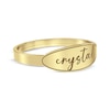 Thumbnail Image 2 of Script Name Oval Signet Ring 10K Yellow Gold