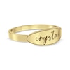 Thumbnail Image 3 of Personalized Oval Signet Ring 14K Yellow Gold