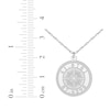 Thumbnail Image 3 of Compass Coordinates Necklace 14K White Gold 18"