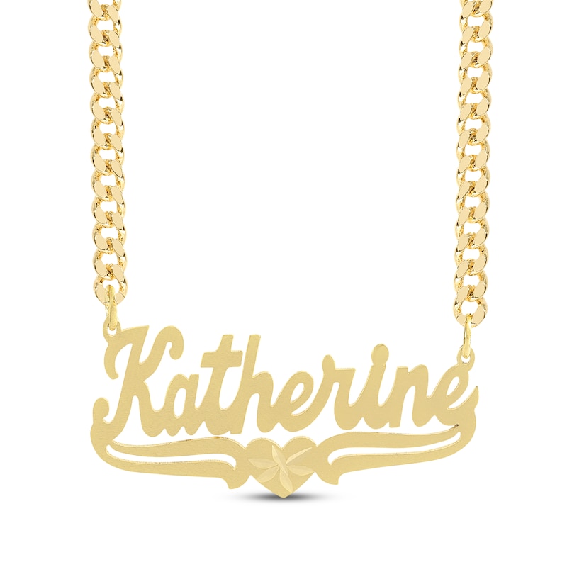 Script Name Necklace 14K Yellow Gold 18"