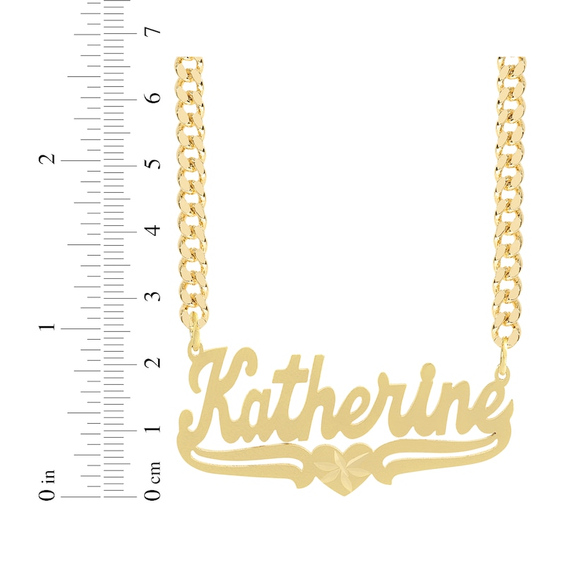 Script Name Necklace 14K Yellow Gold 18"