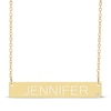 Thumbnail Image 1 of Name & Diamond accent Bar Necklace 14K Yellow Gold 18&quot;