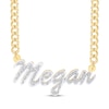 Thumbnail Image 0 of Diamond Large Script Name Necklace 1/4 ct tw 14K Yellow Gold 18"