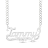 Thumbnail Image 1 of Diamond Script Name Necklace 1/20 ct tw Sterling Silver 18&quot;