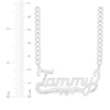 Thumbnail Image 2 of Diamond Script Name Necklace 1/20 ct tw Sterling Silver 18&quot;