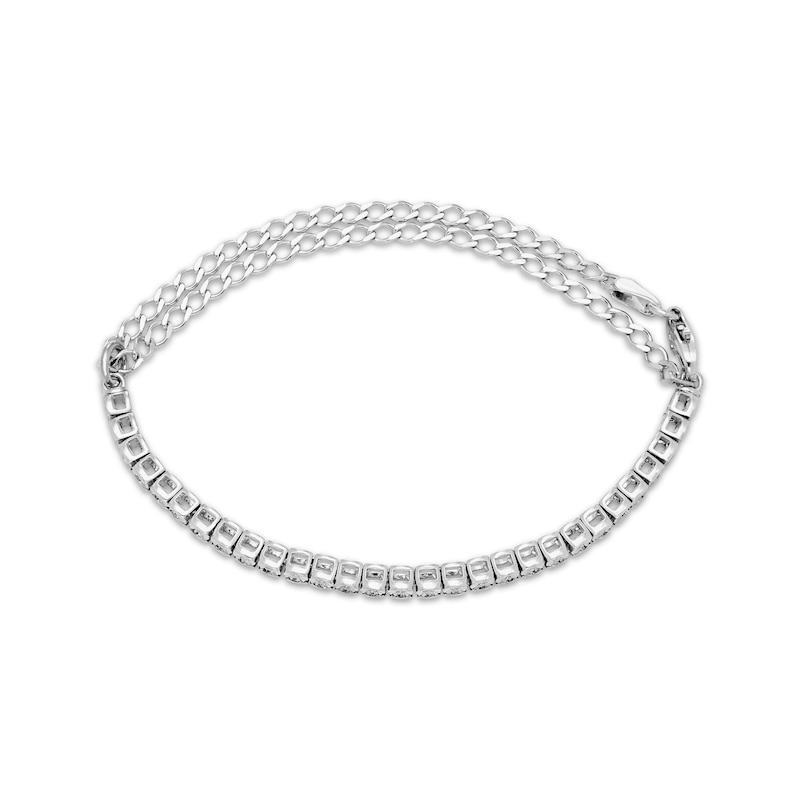 Main Image 2 of Diamond Adjustable Line Bracelet 1/20 ct tw Sterling Silver 6.25&quot; to 9&quot;