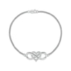 Thumbnail Image 1 of Diamond Heart & Infinity Bracelet 1/8 ct tw Sterling Silver 7.5&quot;