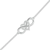 Thumbnail Image 2 of Diamond Heart & Infinity Bracelet 1/8 ct tw Sterling Silver 7.5&quot;