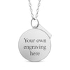 Thumbnail Image 1 of Rope Edge Photo & Initial Charms Necklace 10K White Gold 18"