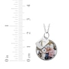 Thumbnail Image 2 of Rope Edge Photo & Initial Charms Necklace 10K White Gold 18"