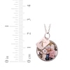 Thumbnail Image 3 of Rope Edge Photo & Initial Charms Necklace 10K Rose Gold 18&quot;