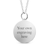 Thumbnail Image 2 of Small Round Photo Charm Necklace Sterling Silver 18&quot;