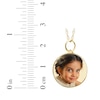 Thumbnail Image 2 of Small Round Photo Charm Necklace 10K Yellow Gold 18"