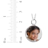 Thumbnail Image 3 of Small Round Photo Charm Necklace 10K White Gold 18&quot;