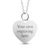 Thumbnail Image 1 of Small Heart Photo Charm Necklace 10K White Gold 18"