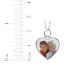 Thumbnail Image 2 of Small Heart Photo Charm Necklace 10K White Gold 18"