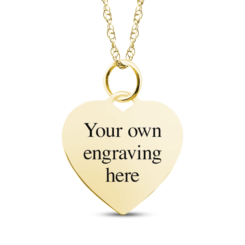 Large Engravable Heart Lock 14K Gold Charm