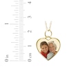 Thumbnail Image 2 of Small Heart Photo Charm Necklace 10K Yellow Gold 18"