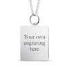 Thumbnail Image 2 of Small Rectangle Photo Charm Necklace 10K White Gold 18&quot;